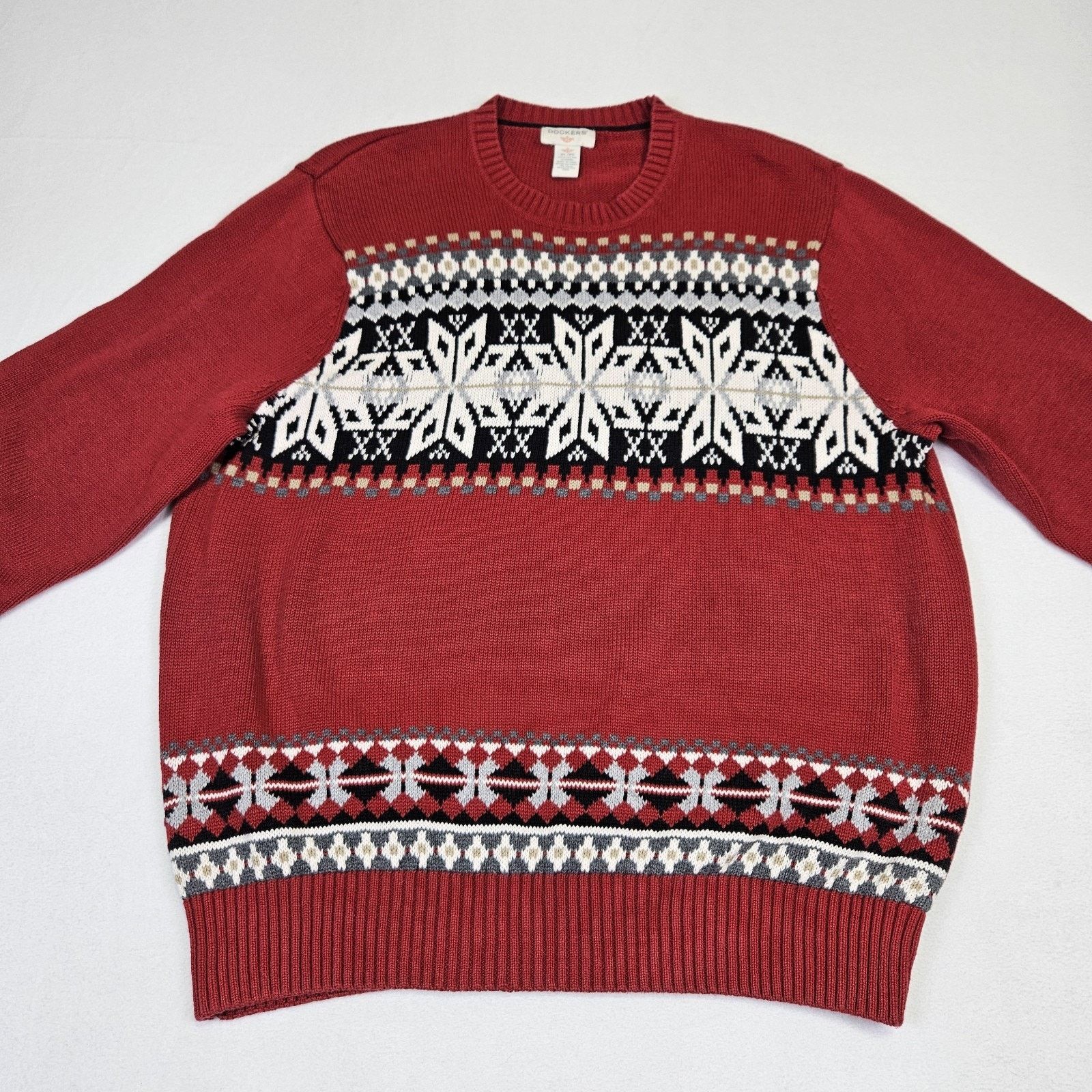 Dockers Y2K Dockers Men XL Nordic Fair Isle Sweater Size US XL / EU 56 / 4 - 1 Thumbnail