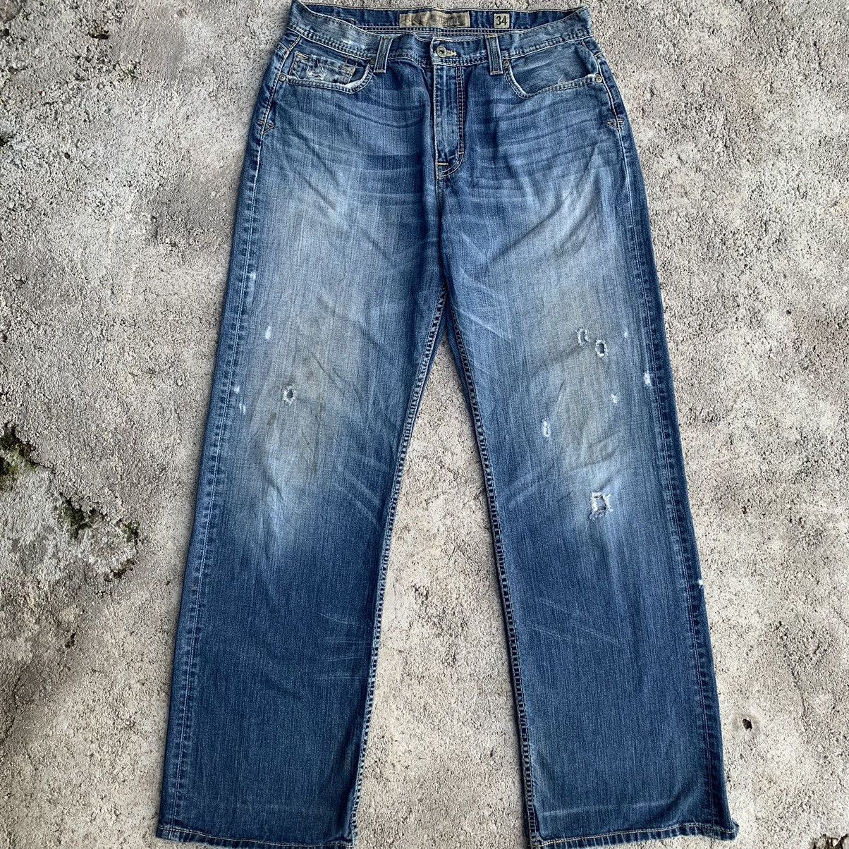 Japanese Brand Vintage BKE Bullet Shot Hole Distressed Denim W34 Size US 34 / EU 50 - 1 Thumbnail
