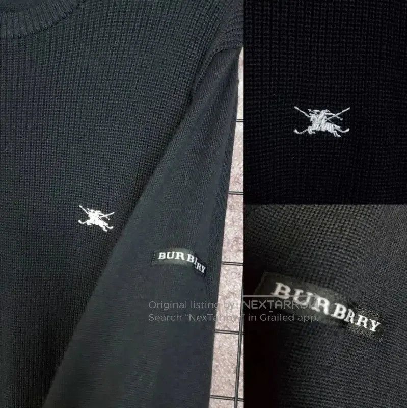 Burberry Burberry Black Wool Long Sleeve Sweater. Size L / US 10 / IT 46 - 8 Thumbnail