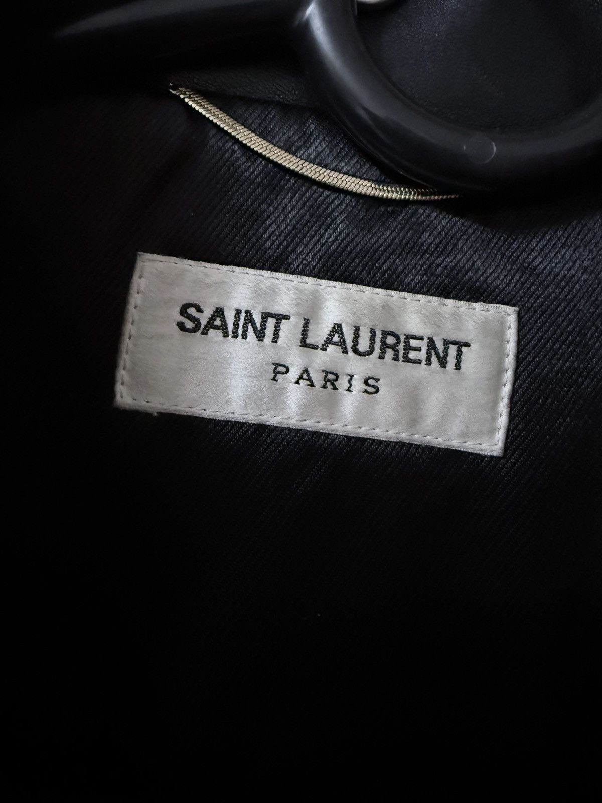 Yves Saint Laurent SAINT LAURENT PARIS LEATHER BIKER JACKET Size US XS / EU 42 / 0 - 6 Thumbnail