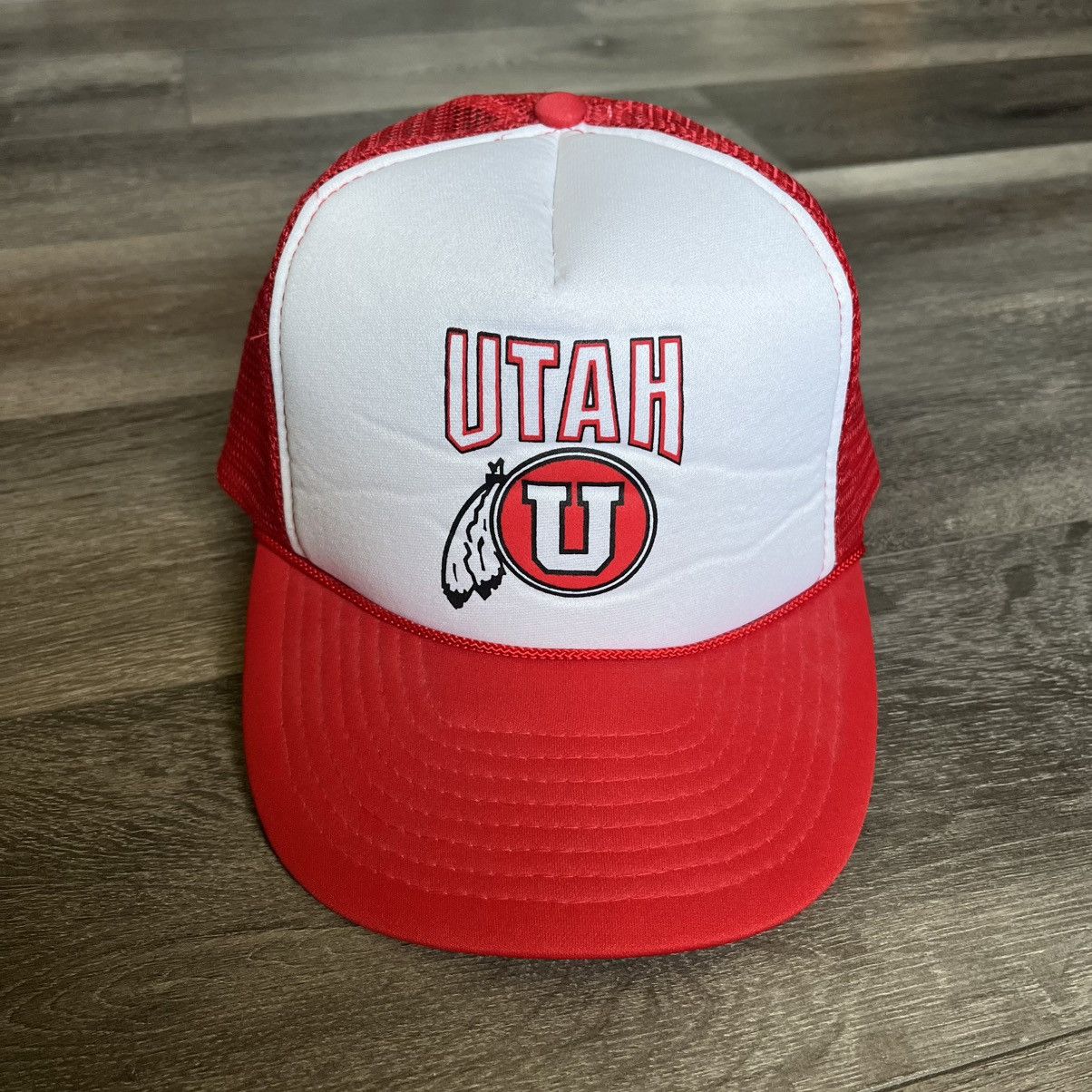 Vintage Vintage 1990s University of Utah Utes College Trucker Hat Size ONE SIZE - 1 Thumbnail