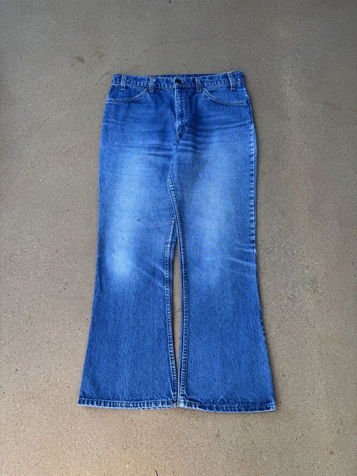 Levi's Vtg 80’s Levi’s 646 Orange Tab Bellbottom Flare Jeans 34x28 Size US 34 / EU 50 - 1 Thumbnail