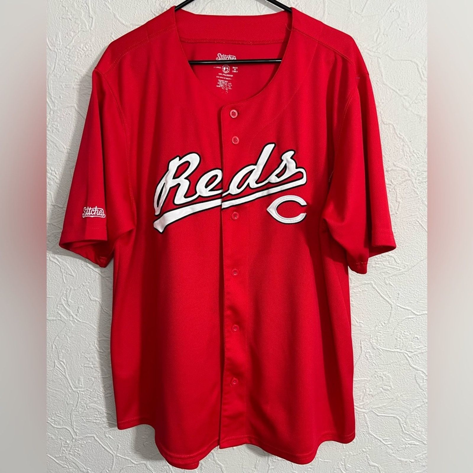 Stitch's Jeans Cincinnati Reds Baseball Jersey Men’s XL Sewn Stitches CLEAN Size US XL / EU 56 / 4 - 6 Thumbnail