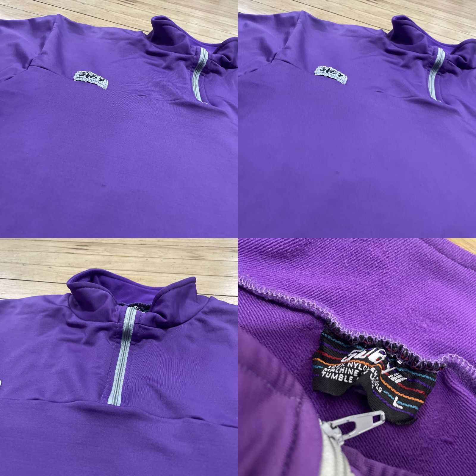 Layer 8 VINTAGE Sub4 1/4 Zip Sweater Women L Purple Ski Wind Layer Stretch Jersey Pullover Knit Shirt Size L / US 10 / IT 46 - 11 Thumbnail