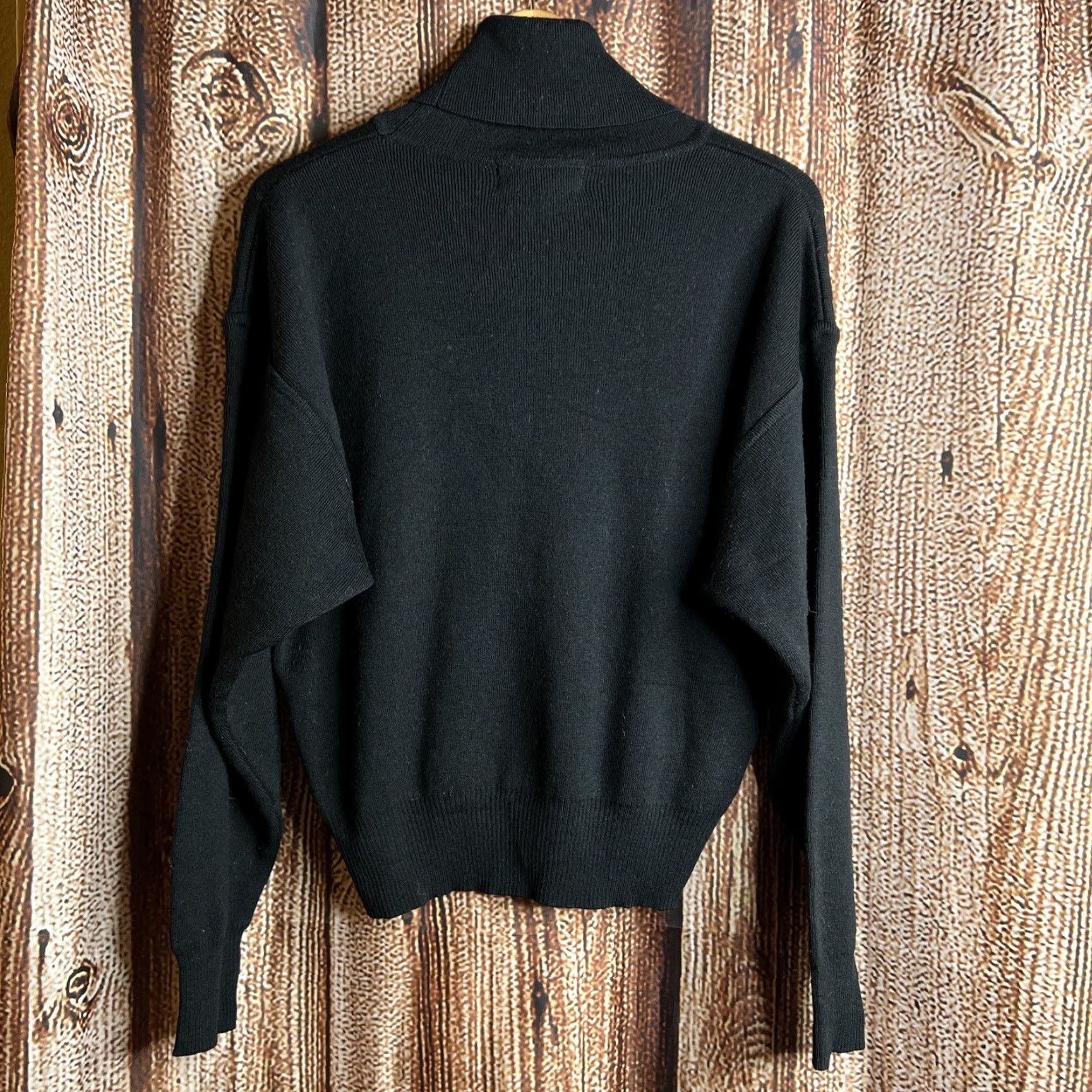 Obermeyer VINTAGE Obermeyer Womens Turtleneck Black Large Wool Blend Shirt Size L / US 10 / IT 46 - 3 Thumbnail