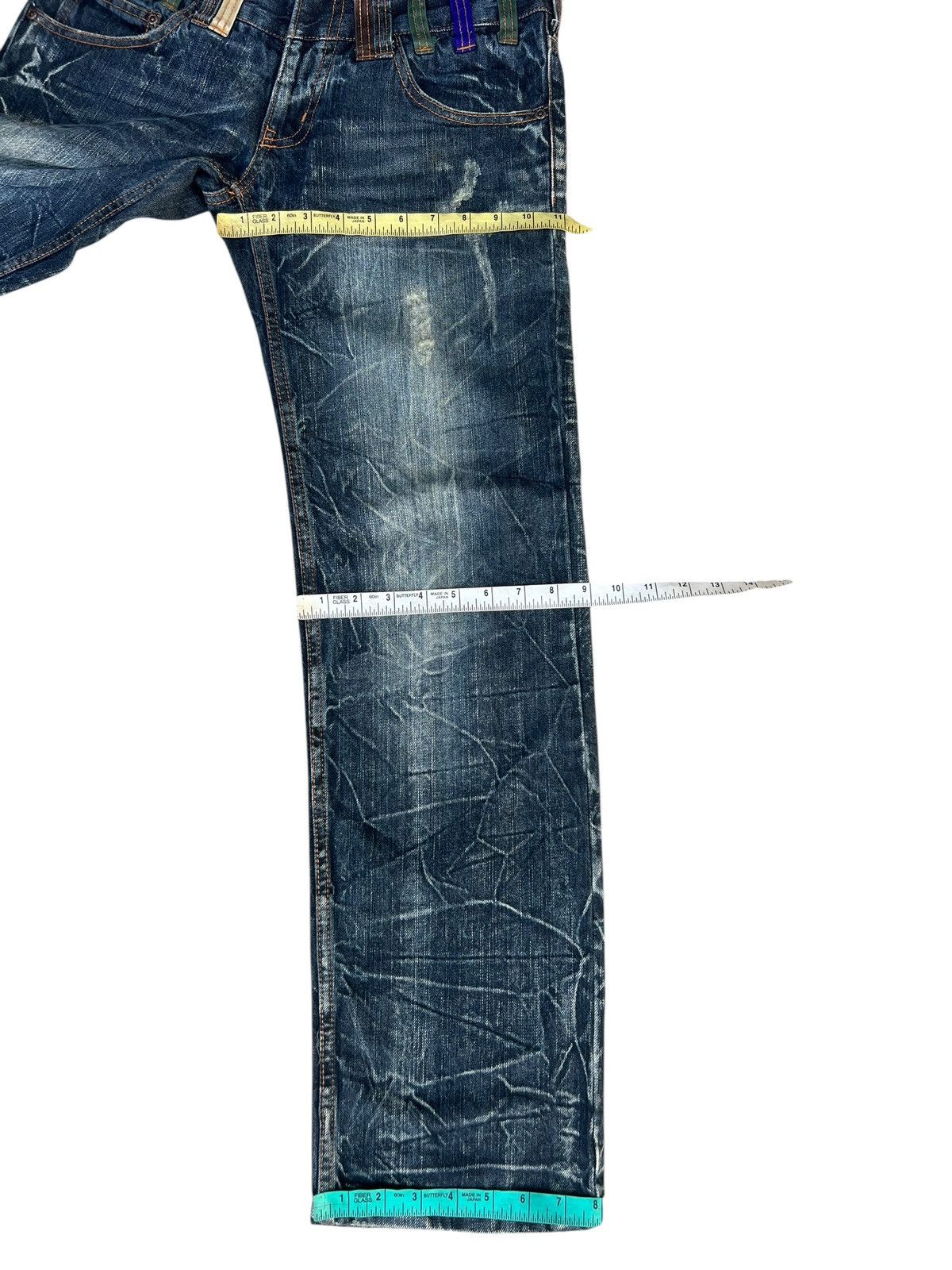 14th Addiction Double Waist Nylaus Clothing Dirty Mud Discharge Denim Jeans Size US 30 / EU 46 - 5 Thumbnail