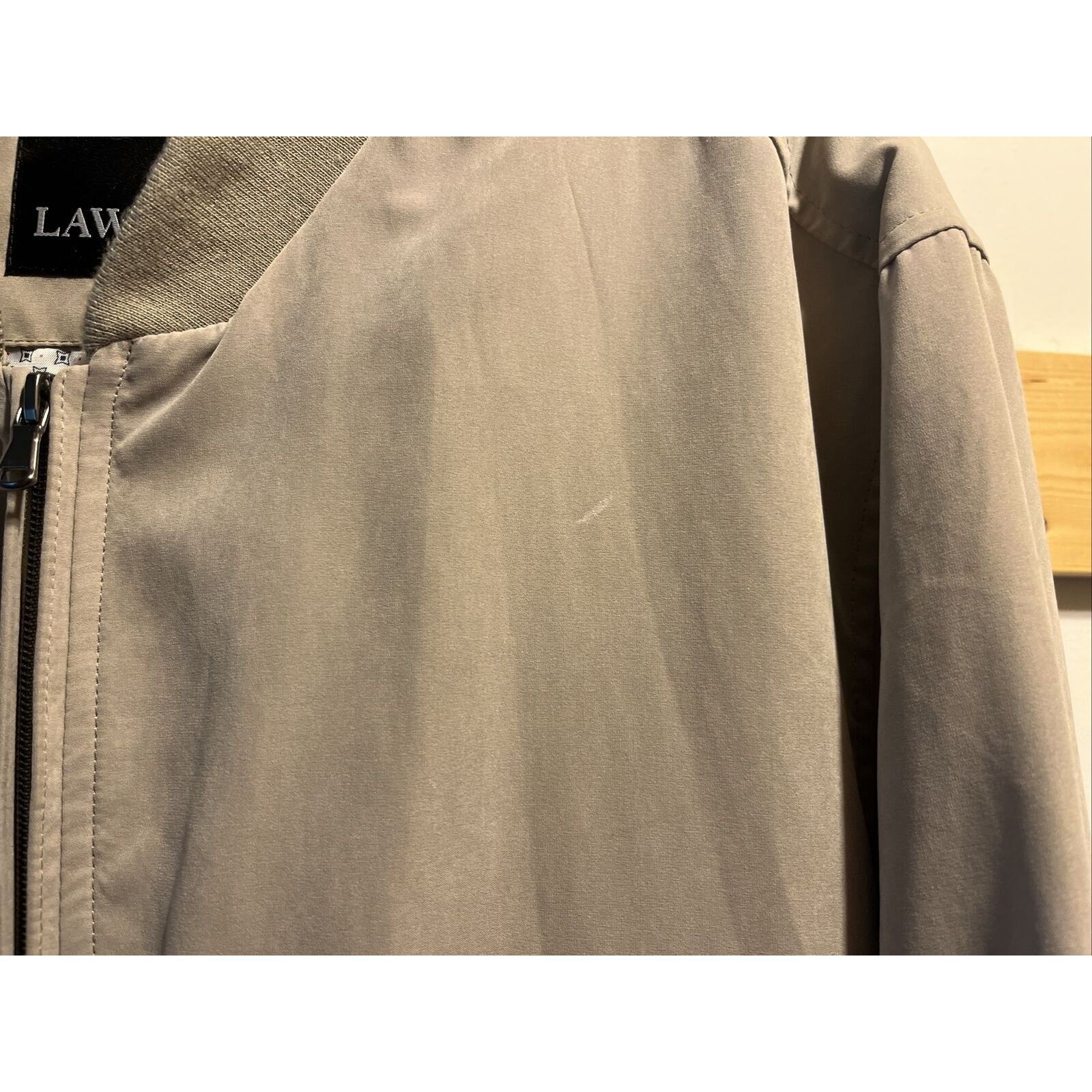 Other Lawrence Men’s 54 Cream Beige Poly Nylon windbreaker Jacket Size US XL / EU 56 / 4 - 14 Thumbnail