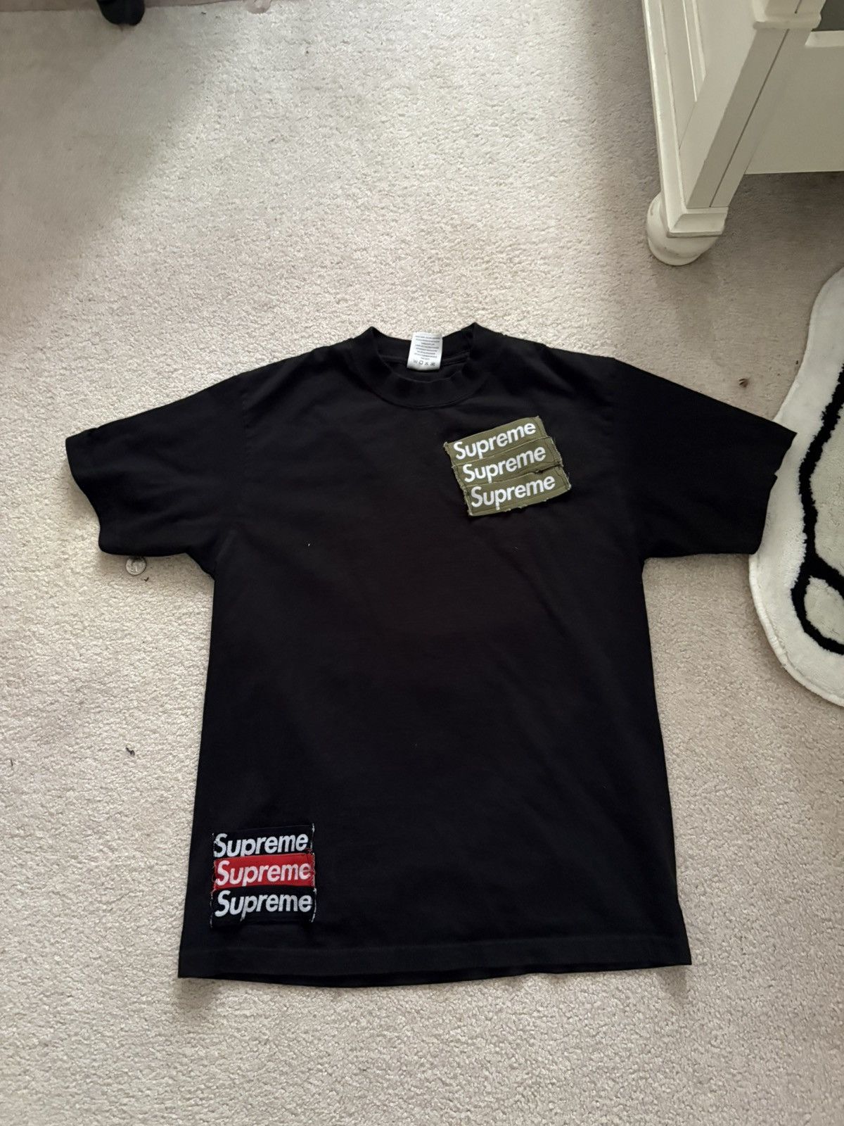 Supreme Supreme Bandana Box Logo Tee Shirt Black | Grailed