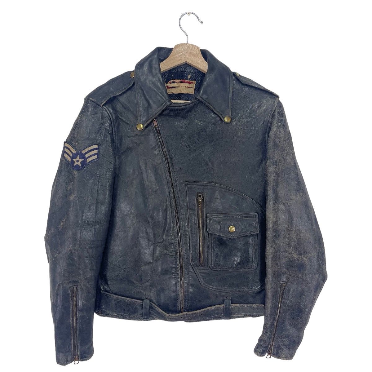 Sears 1950s Hercules Black Leather Biker Jacket Size US M / EU 48-50 / 2 - 7 Thumbnail