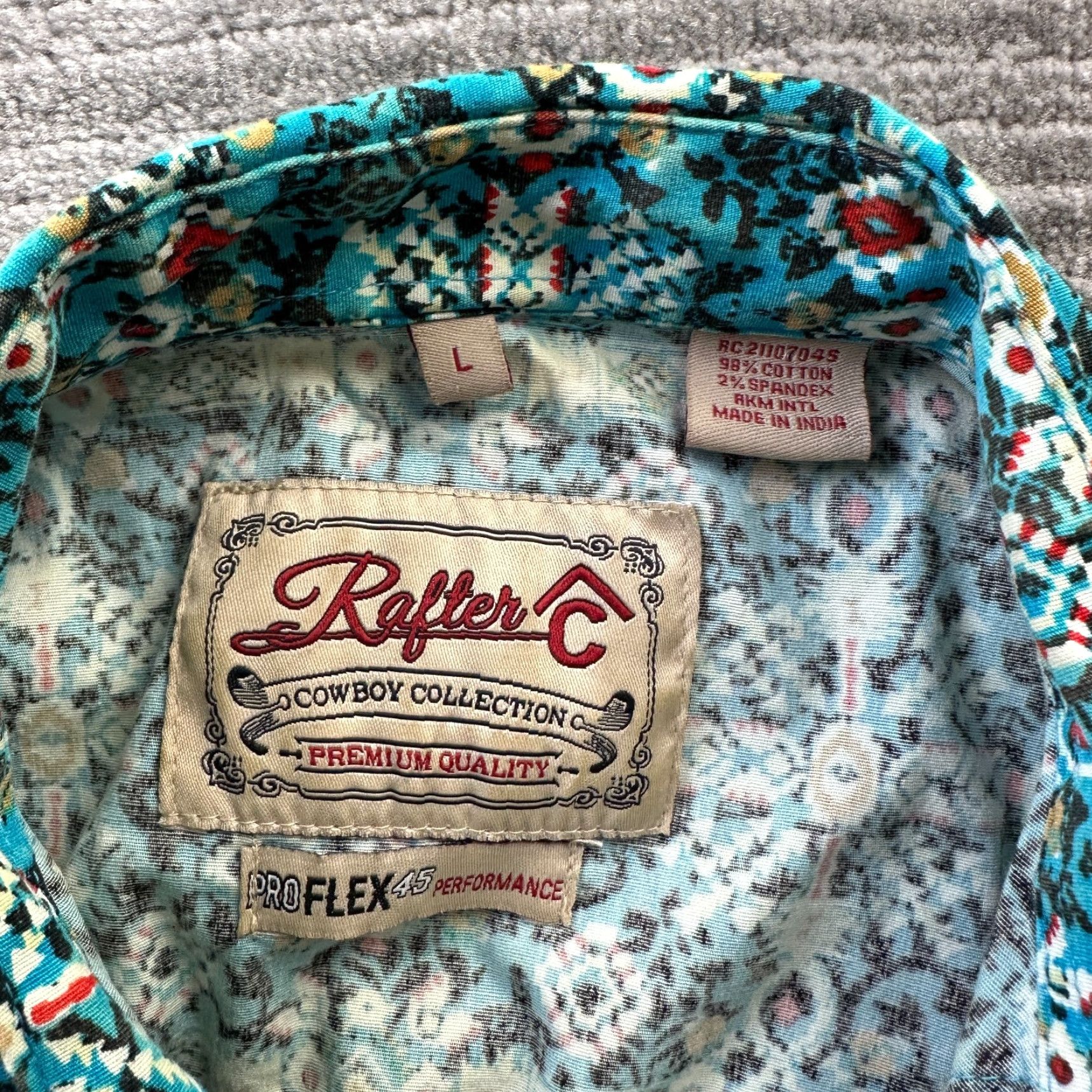 Vintage VINTAGE Rafter C Shirt Mens Large Aztec Western Southwestern Cowboy Pearl Snap Size US L / EU 52-54 / 3 - 7 Thumbnail