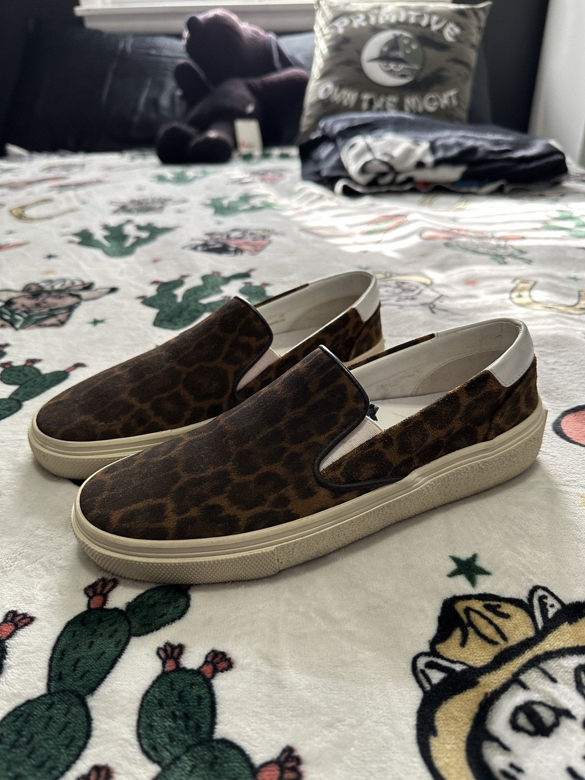 Saint Laurent Paris Leopard Slip-On Sneakers Size US 6 / IT 36 - 2 Thumbnail