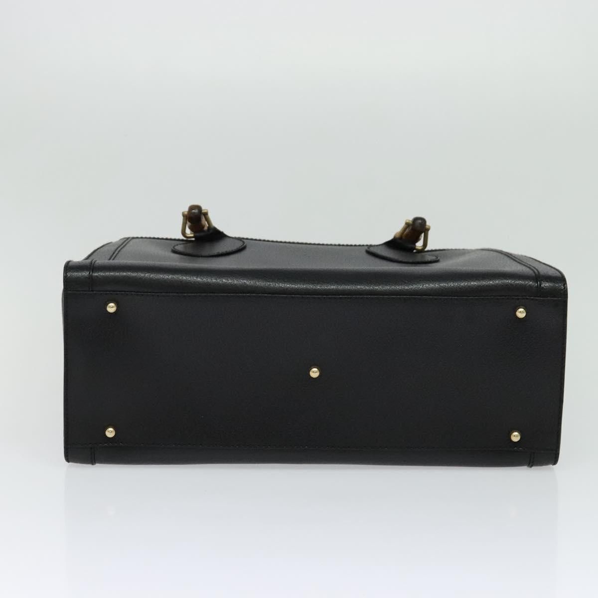 Gucci GUCCI Bamboo Hand Bag Leather Black Gold 002 002 Size ONE SIZE - 9 Thumbnail