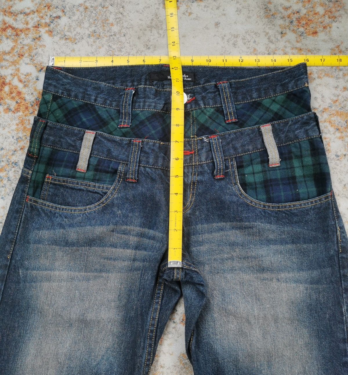 Designer × Japanese Brand Dominate Double Waist Jeans (LG102) Size US 32 / EU 48 - 9 Thumbnail
