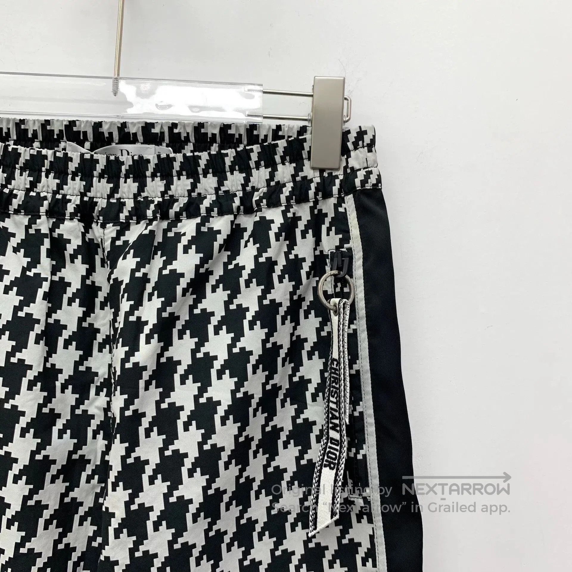 Dior black houndstooth print jogger pants XS. Size US 26 / EU 42 - 3 Thumbnail