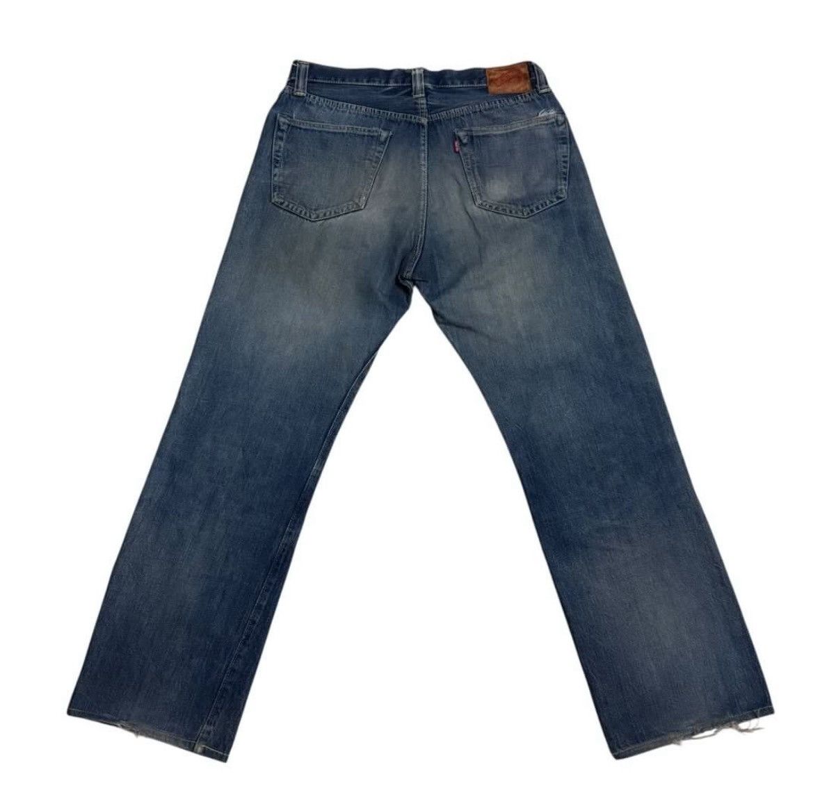 Other Denime Japanese Brand Distressed Selvedge Jeans Size US 33 - 2 Thumbnail