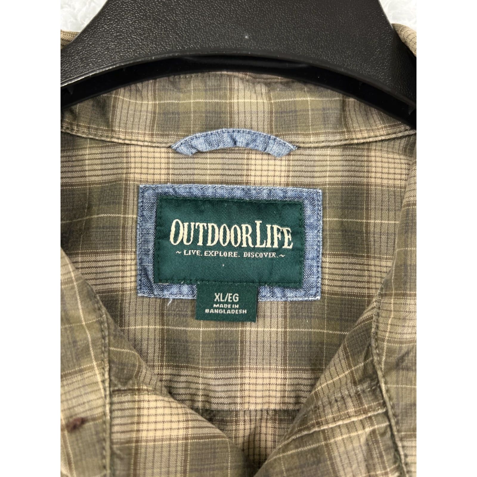 Alife Outdoor Life Button-Up Shirt Men XL Yellow Plaid Cotton Short Sleeve Casual Workwear 2010s Size US XL / EU 56 / 4 - 3 Thumbnail