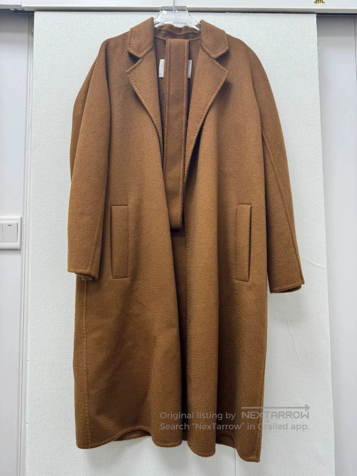 caramel cashmere coat by maxmara.