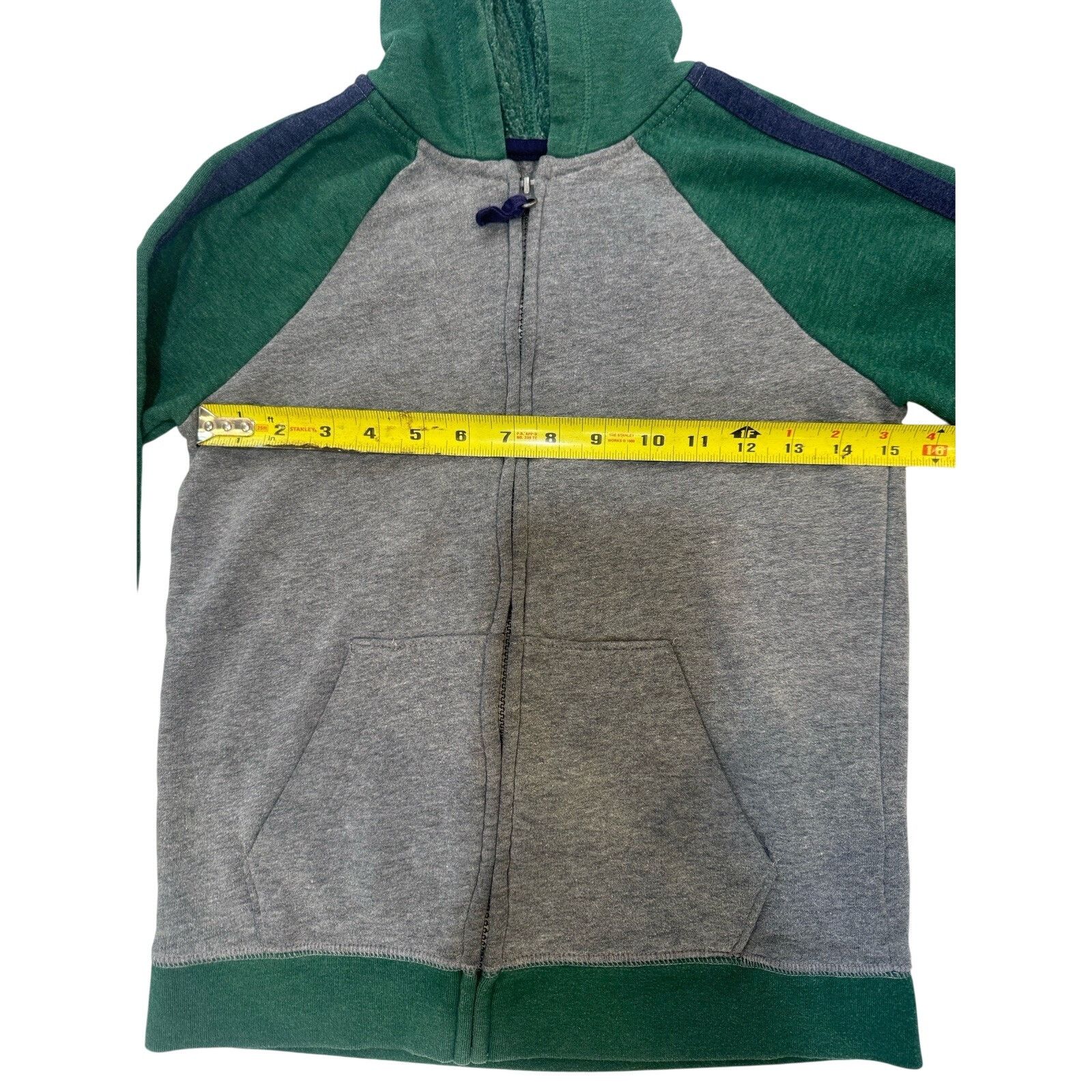 Other Cat & Jack Boys Hoodie Zip Up Sweatshirt Green/Gray M (8/10) Size US M / EU 48-50 / 2 - 4 Thumbnail