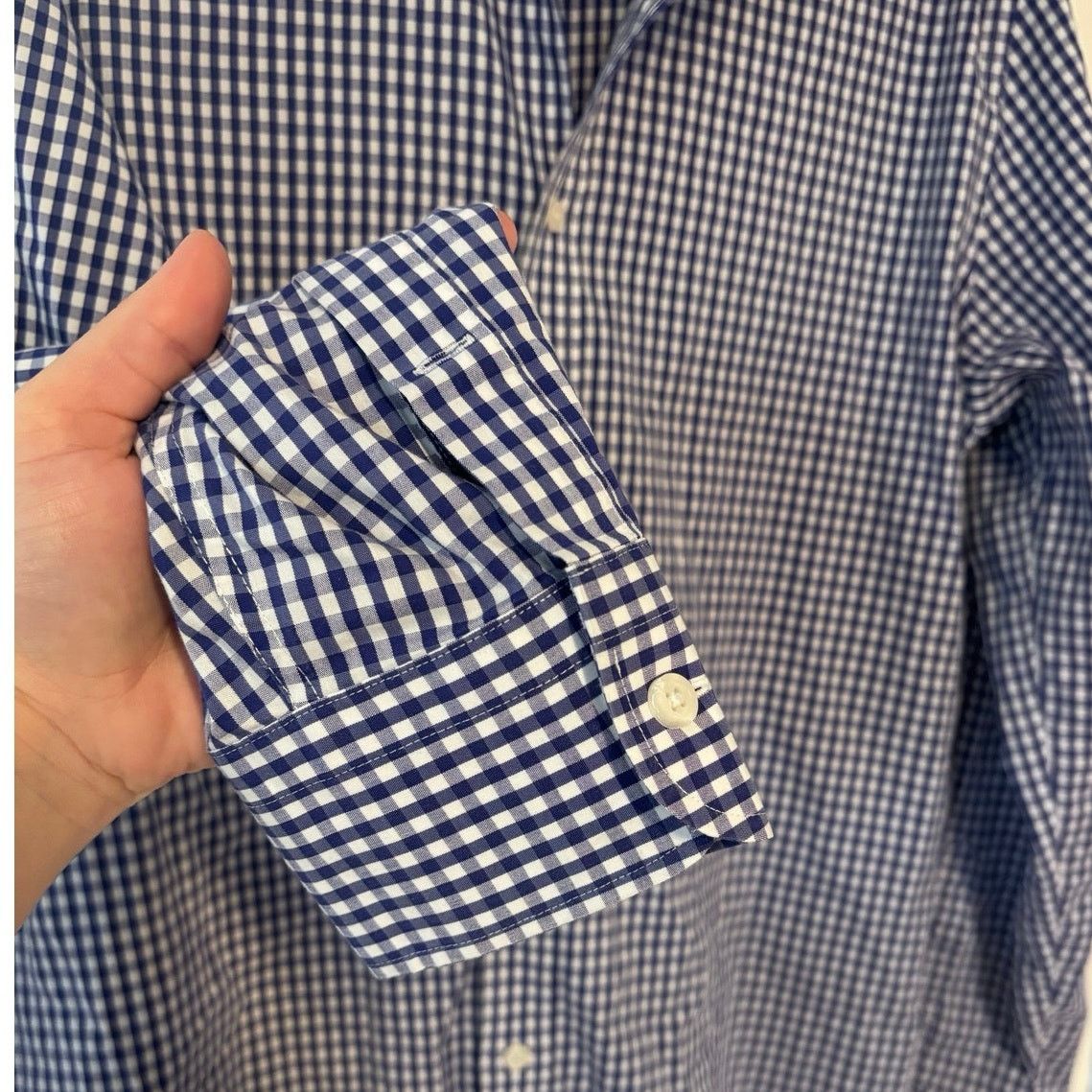 J.Crew NWOT J.Crew Slim Cotton Poplin Gingham Shirt Blue Size L Size US L / EU 52-54 / 3 - 4 Thumbnail