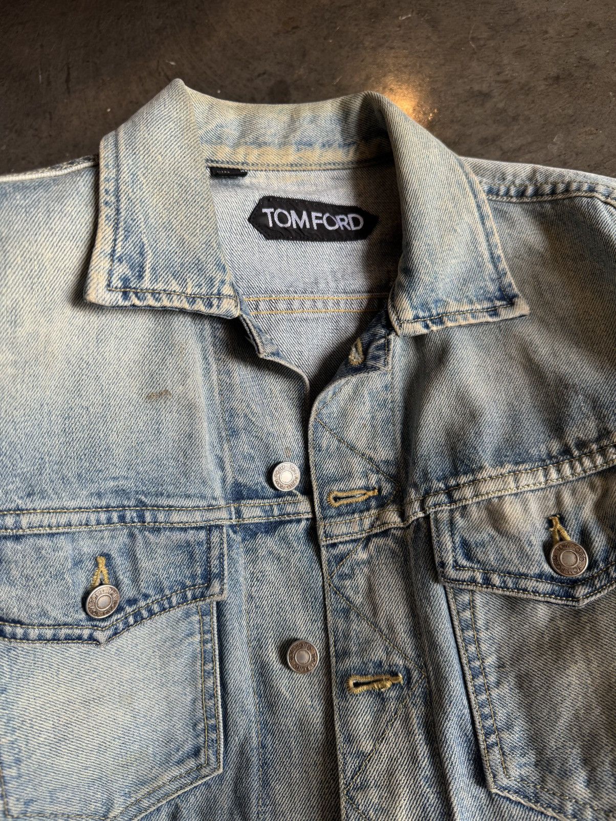 Tom Ford TOM FORD fitted Denim jacket light was Size US M / EU 48-50 / 2 - 2 Thumbnail