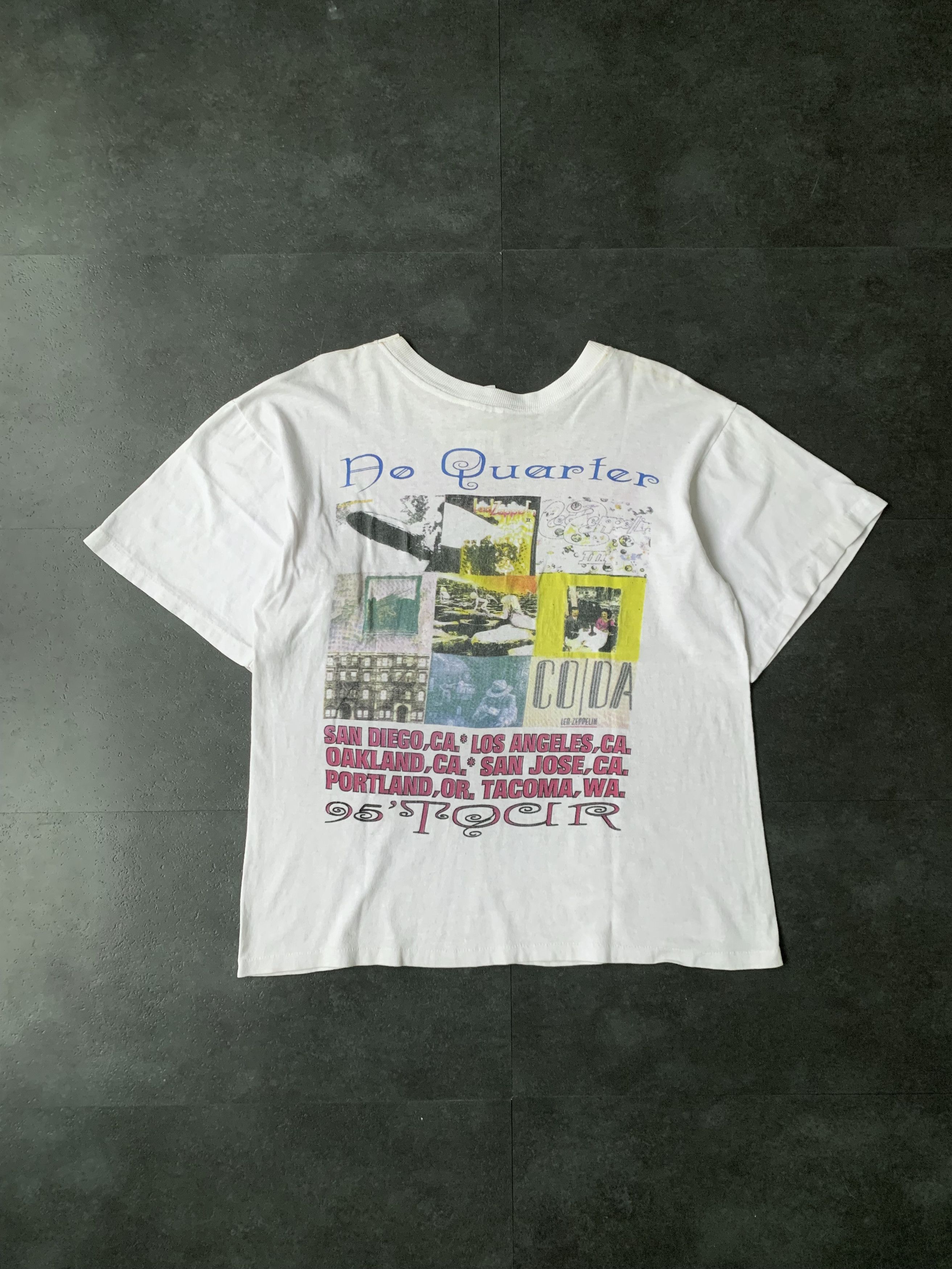 Vintage 1990s Vintage Page and Plant No Quarter Tour Band Tee Shirt Size US L / EU 52-54 / 3 - 2 Thumbnail