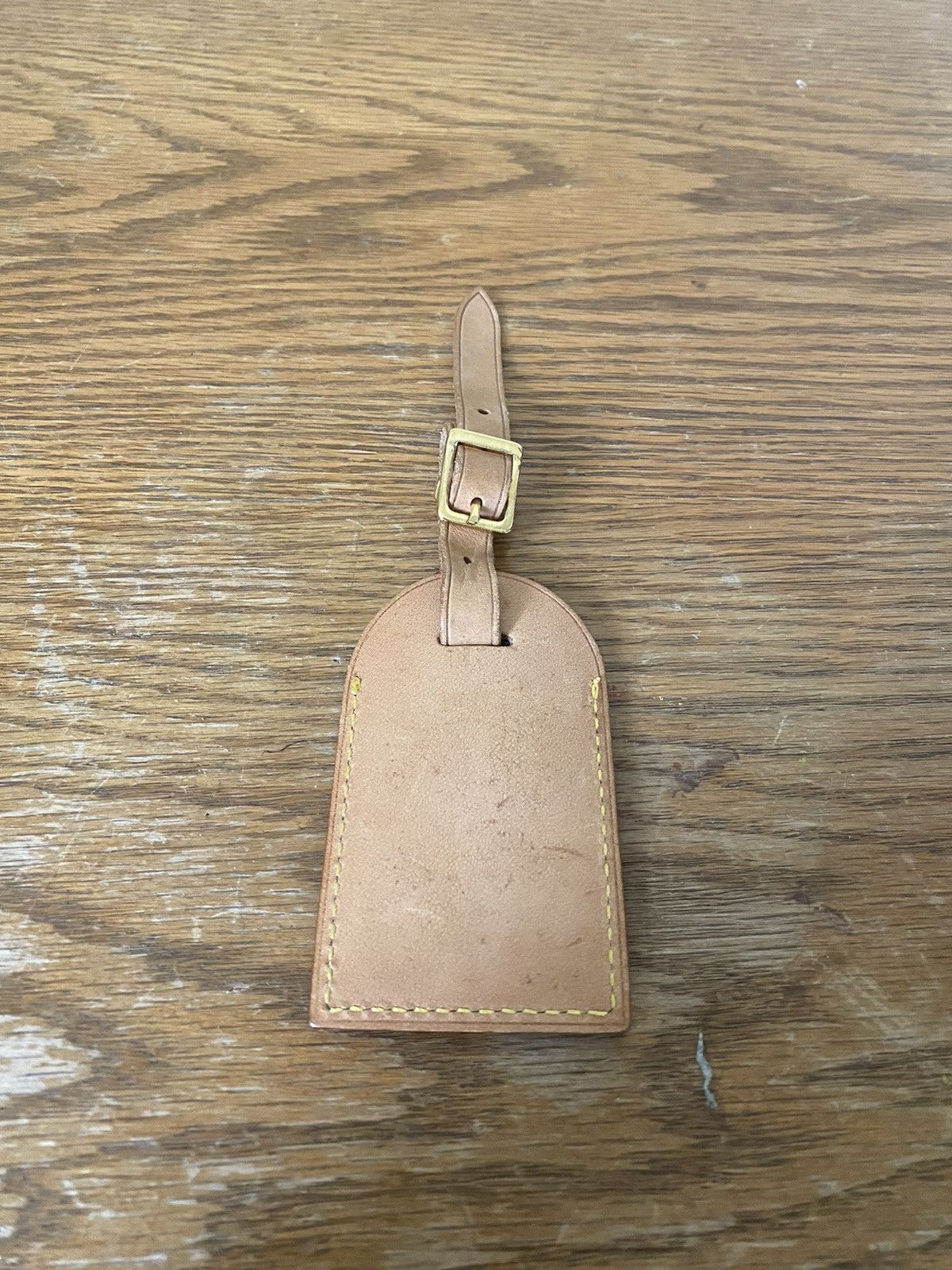 Louis Vuitton Louis Vuitton vachetta leather luggage ID tag name tag Size ONE SIZE - 4 Thumbnail