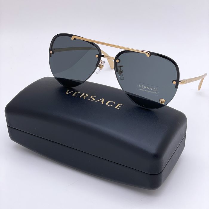 Versace NEW Versace VE2231 100287 Metal Aviator Unisex Sunglasses | Grailed