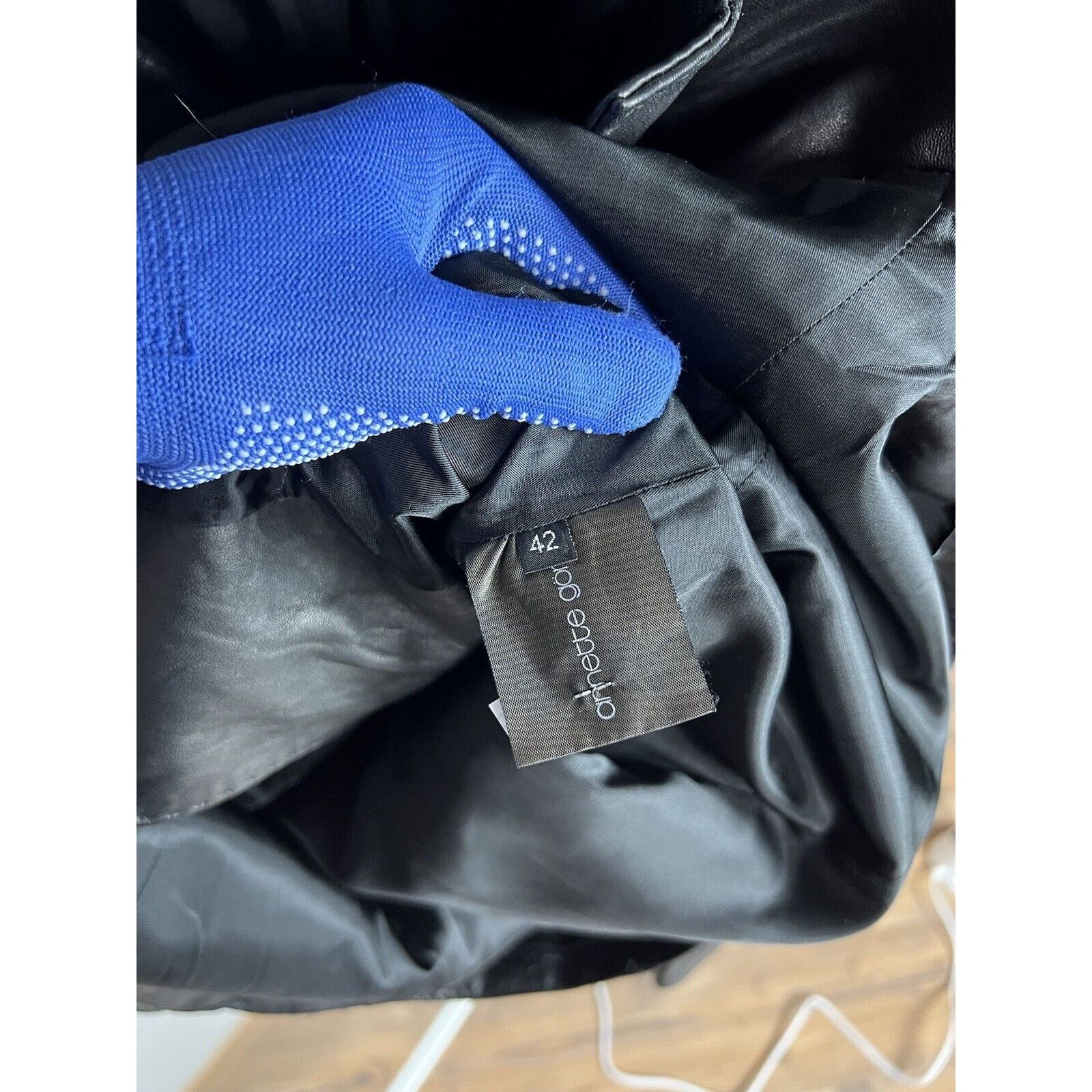 Annette Gortz MINT! Anette Gortz Goertz Women`s Black Long Leather Jacket Size M / US 6-8 / IT 42-44 - 12 Thumbnail