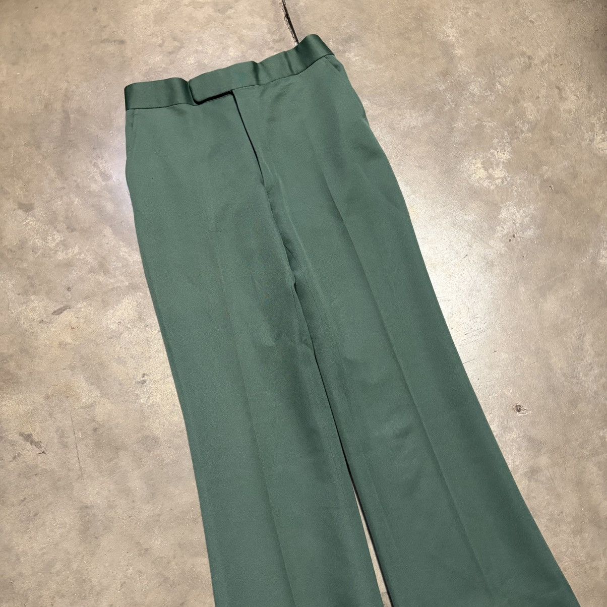 Vintage Vintage Green Bell Bottom Flare Pants Pleated Front Western Size US 31 - 6 Thumbnail