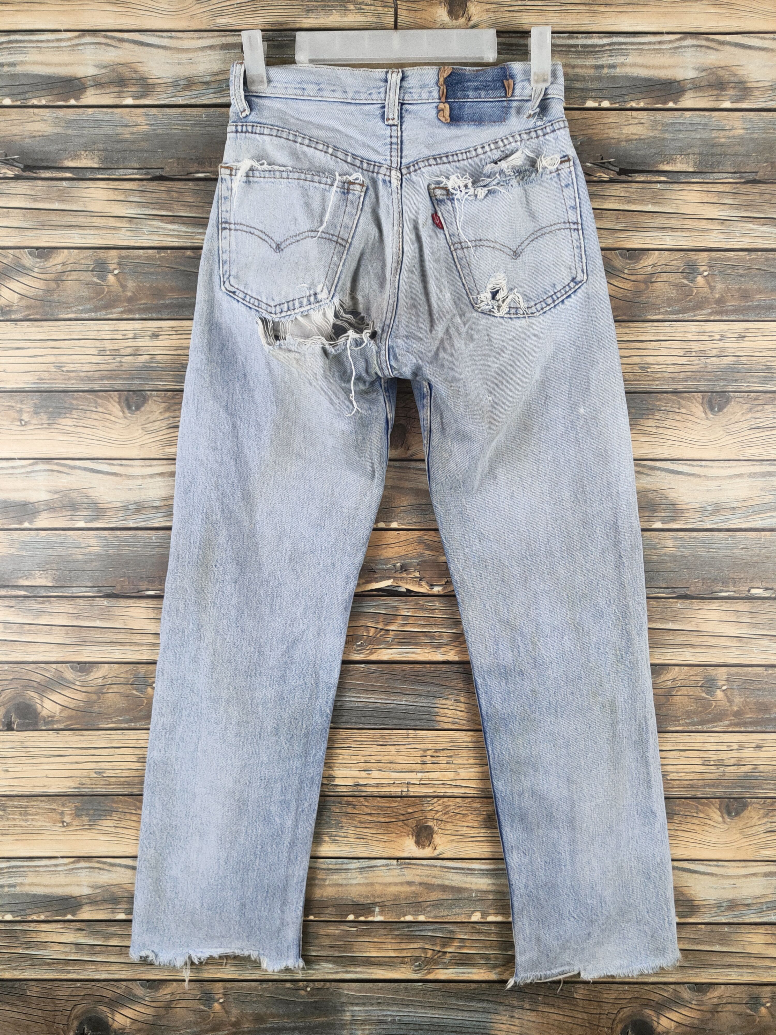 Levi's DL Vintage 80' Levi's Distressed Ripped Denim Jeans #S2846 Size US 28 / EU 44 - 7 Thumbnail