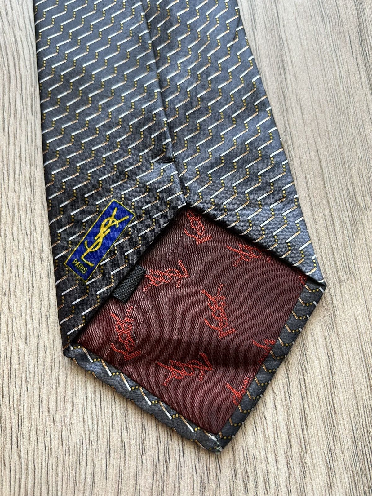 Vintage × Yves Saint Laurent Yves Saint Laurent Silk Pattern Tie Vintage Size ONE SIZE - 5 Thumbnail