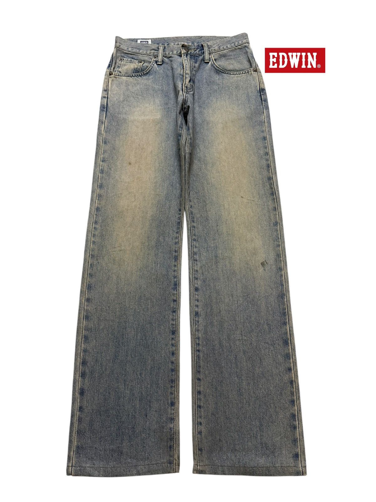 Edwin Vintage 90s Edwin Blue Mud Wash Straight Leg Loose Jeans Size US 28 / EU 44 - 1 Thumbnail