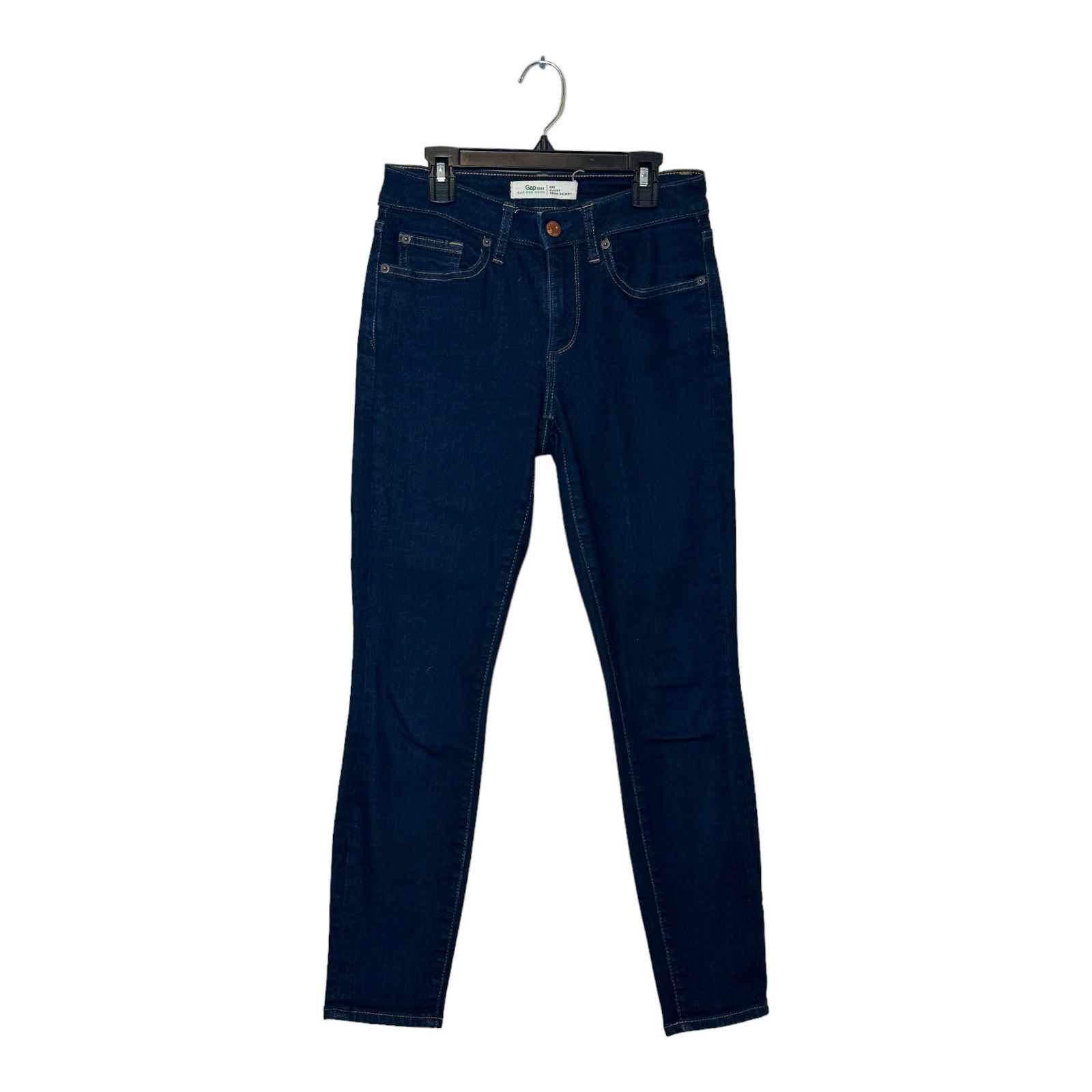 Gap Gap dark blue curvy true skinny stretch jeans size 26 Size 27" / US 4 / IT 40 - 8 Thumbnail