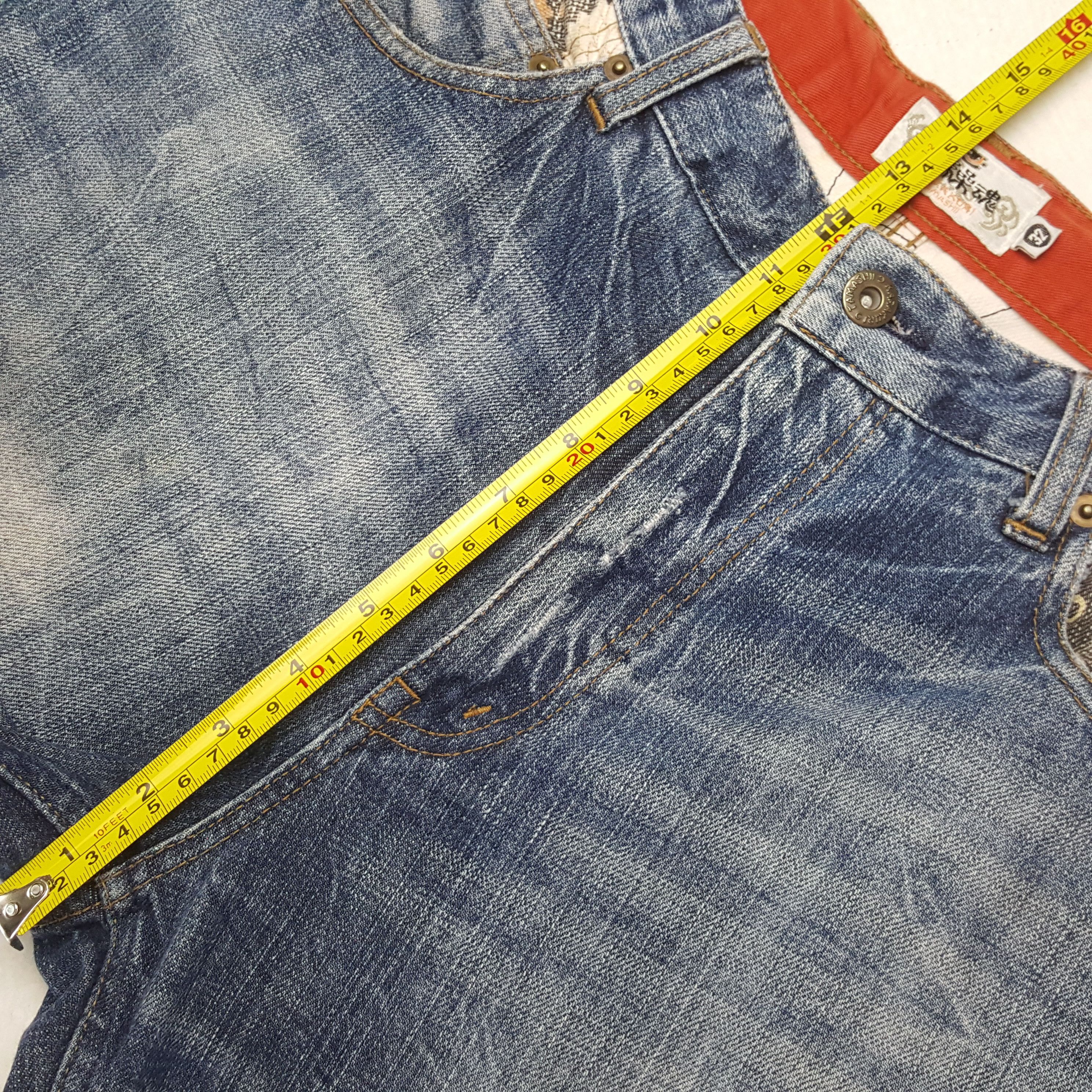 Japanese Brand Vintage Karakuri Tamashii Japanese Brand Denim RR9 Size US 29 - 8 Thumbnail