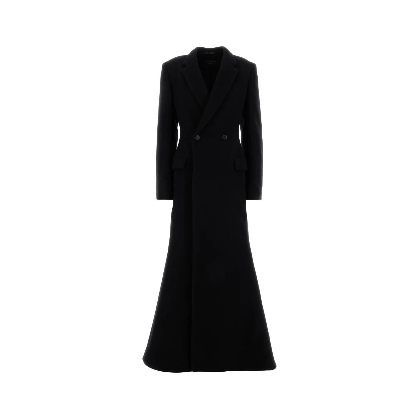 BALENCIAGA Black Wool Blend Coat New & Authentic (Women's si