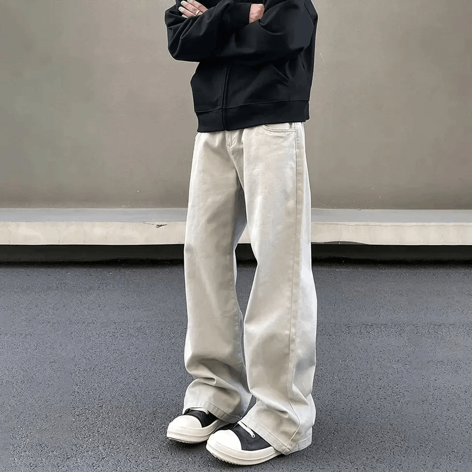 Japanese Brand × Vintage Vintage street hip-hop distressed baggy gray jeans Size US 28 / EU 44 - 1 Thumbnail
