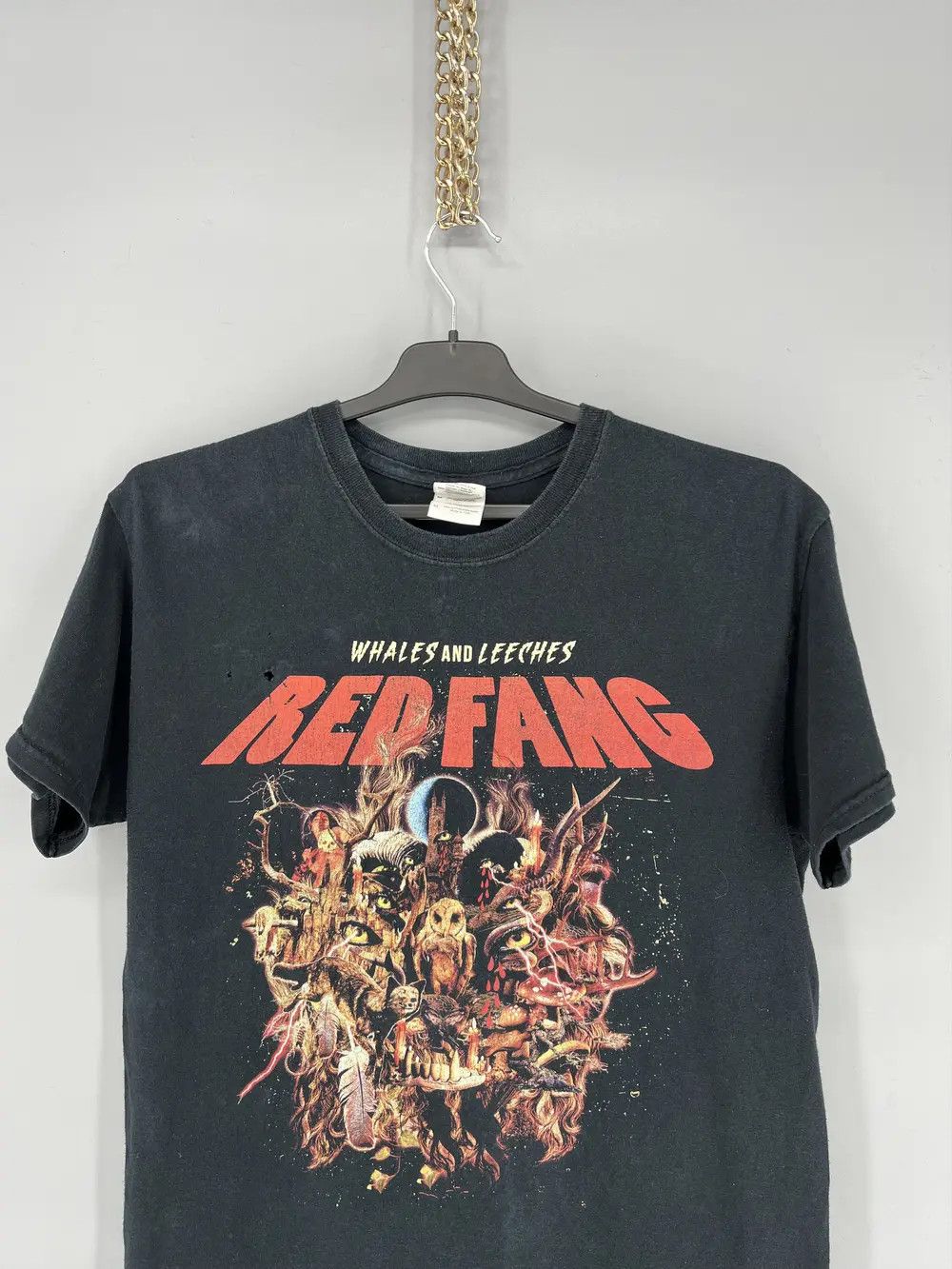 Vintage Vintage Y2K RED FANG CREEPY FACE ABSTRACT ANGRY HORROR BONES Size US M / EU 48-50 / 2 - 5 Thumbnail