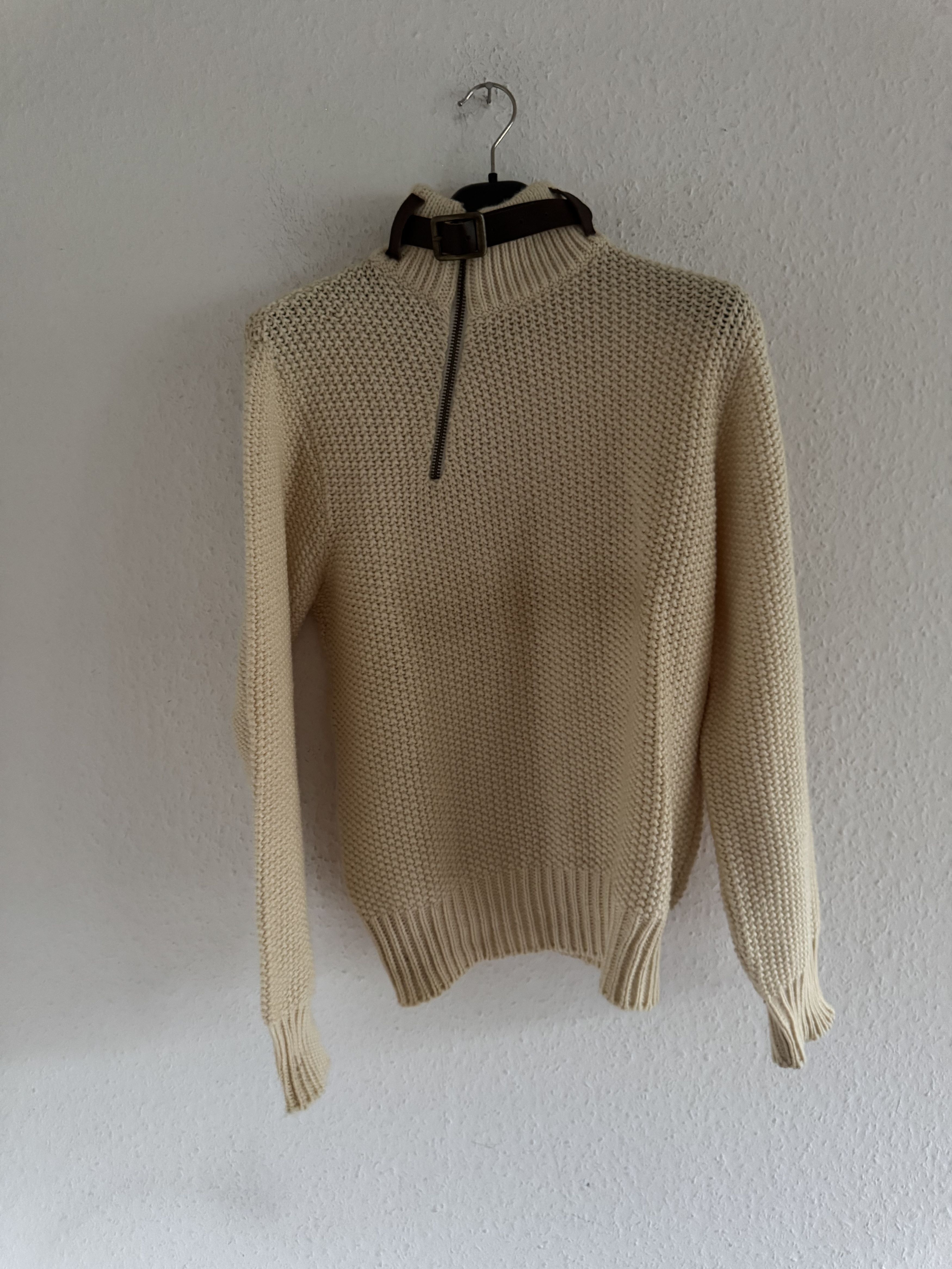 Dsquared2 FW02 Leather Strap Half Zip Knit Sweater Size US L / EU 52-54 / 3 - 16 Thumbnail