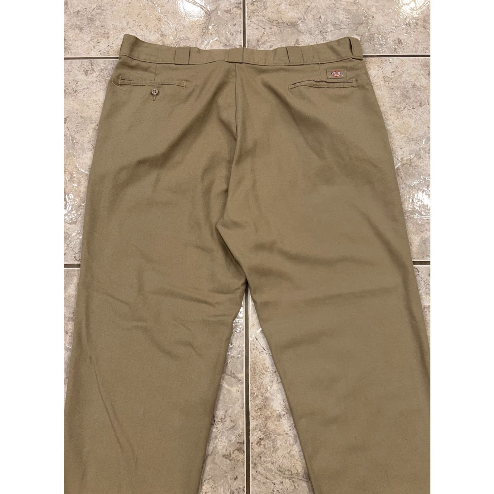 Dickies Dickies 874KH Original Fit Twill Work Pants Khaki Mens 42X32 Straight Sewn Pockets Zipper Hook & Eye Vintage No Size US 42 / EU 58 - 3 Thumbnail