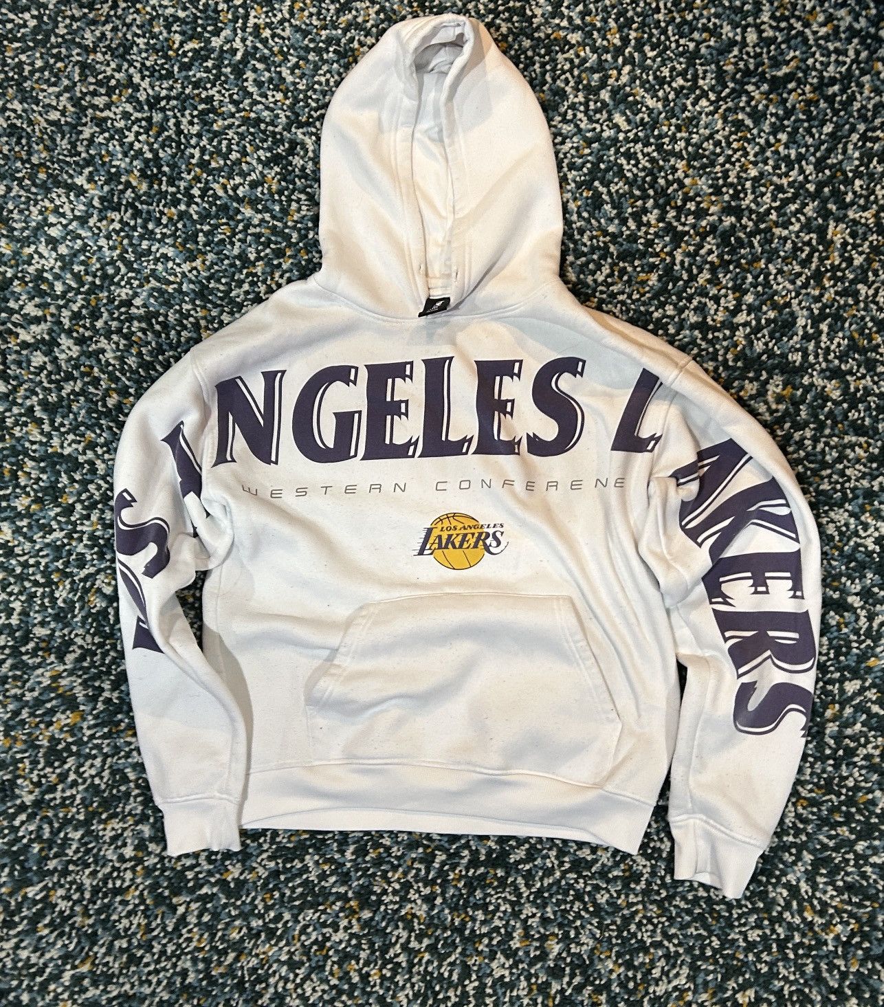 NBA Vintage LosAngeles Lakers Cross Body Logo Hoodie Size US L / EU 52-54 / 3 - 1 Thumbnail