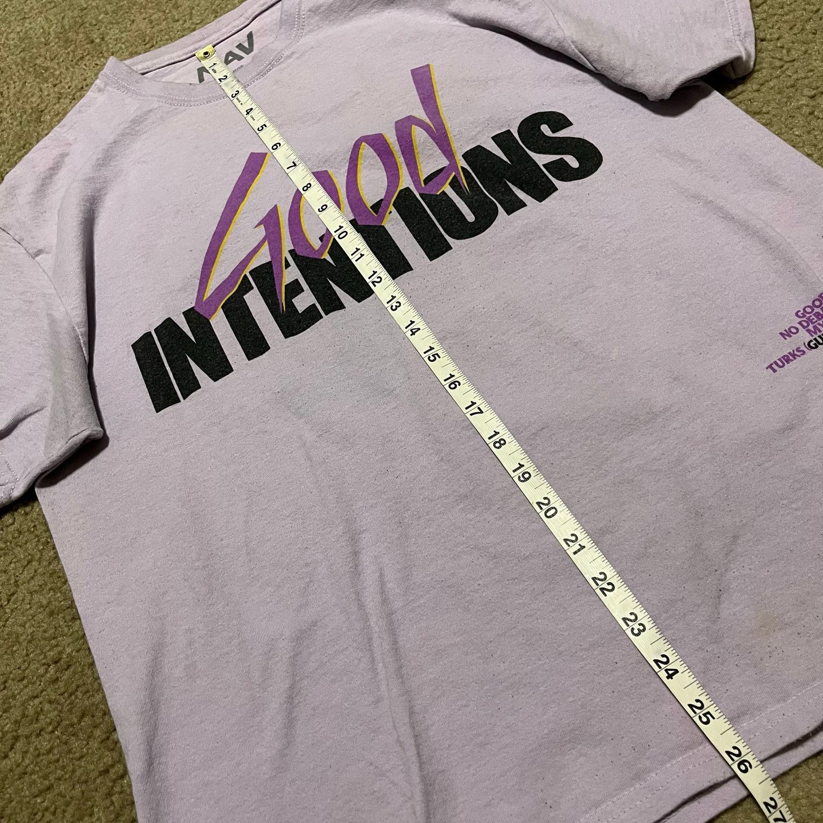 Vlone V Lone NAV ‘Good Intentiona’ Labender Graphci Shirt Large Size US L / EU 52-54 / 3 - 4 Thumbnail