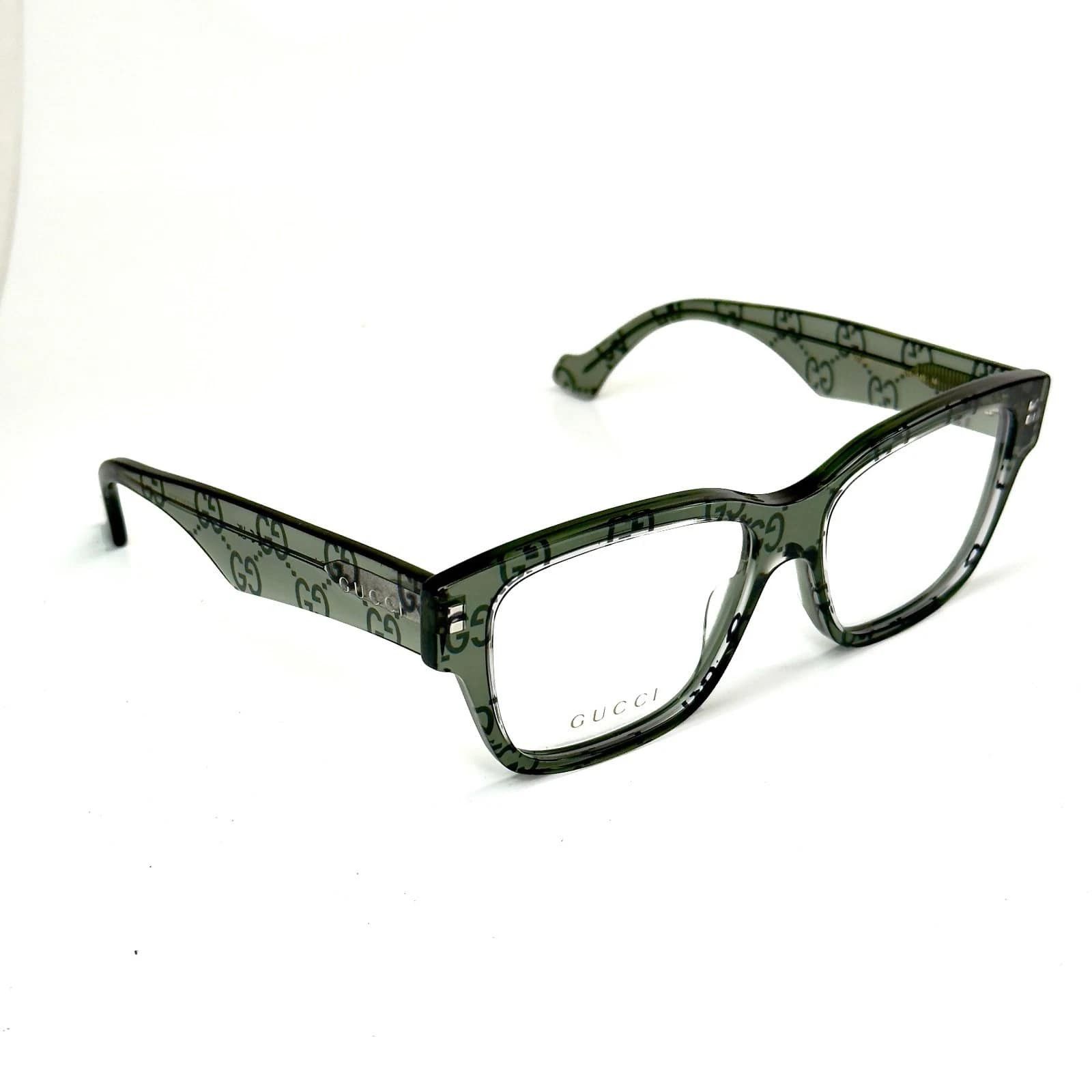 Gucci GUCCI GG1428O 1428 Crystal Green Print Eyeglasses 012 Size ONE SIZE - 9 Thumbnail