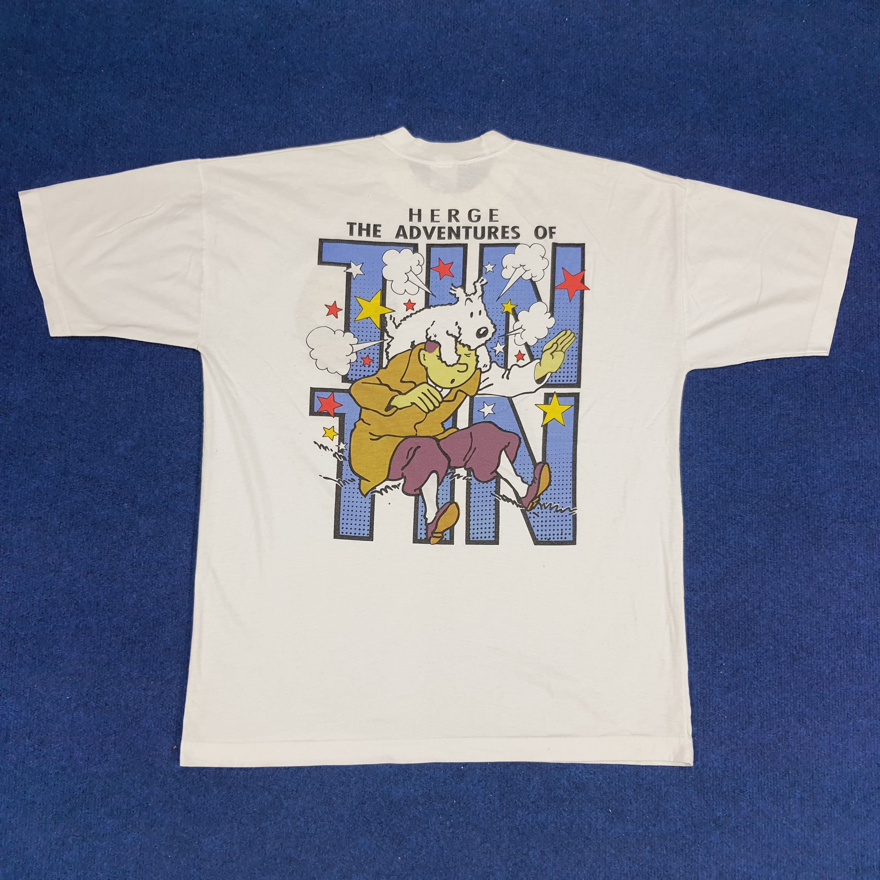 Vintage Vintage The Adventures of TinTin Herge Tshirt Size US L / EU 52-54 / 3 - 1 Thumbnail