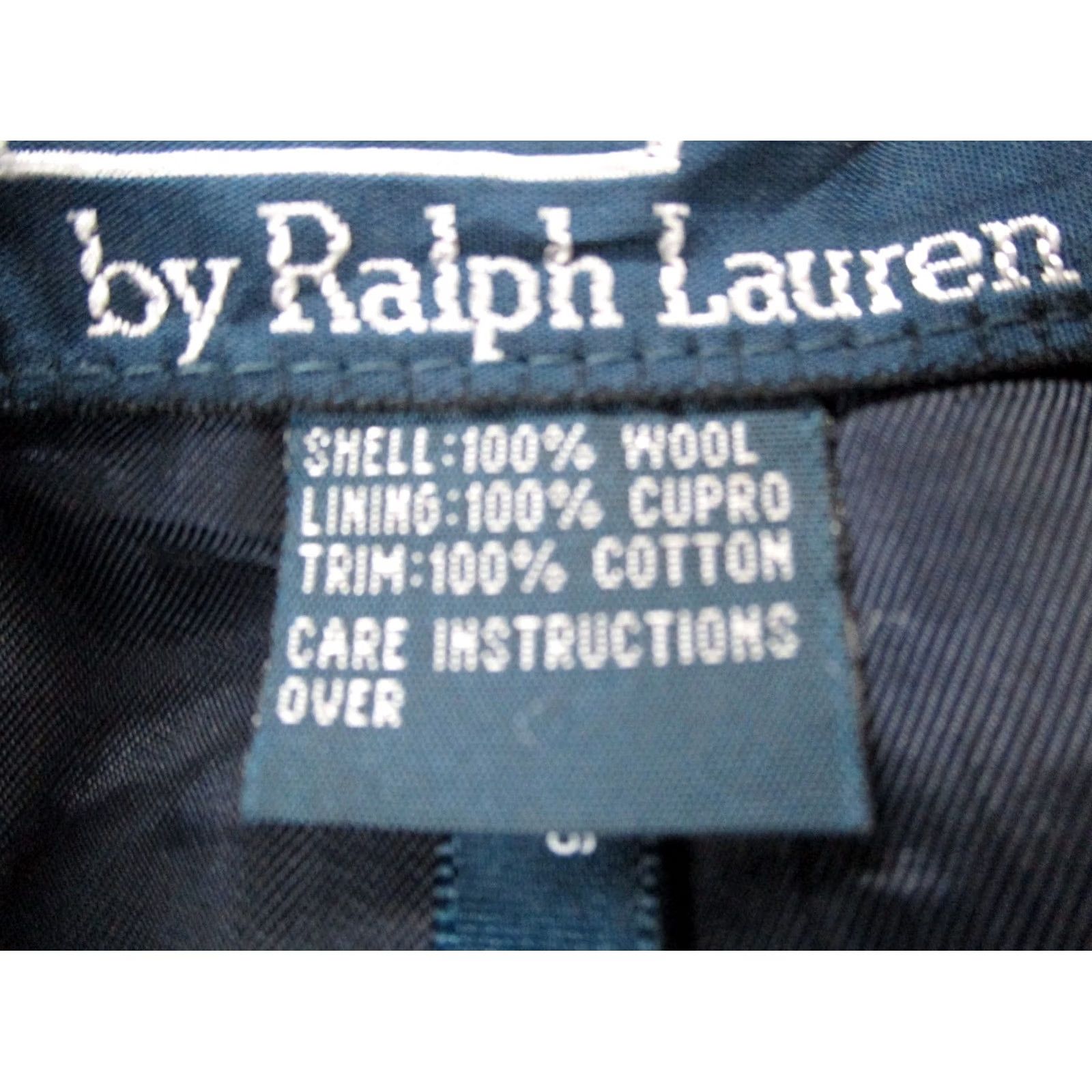 Ralph Lauren VINTAGE Nike Shirt Men L Navy Wool Overcoat Peacoat Jacket Coat 90s? Size US L / EU 52-54 / 3 - 6 Thumbnail