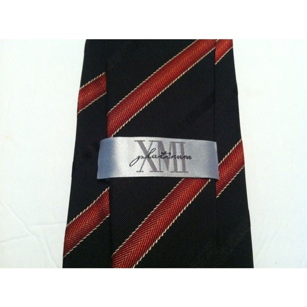 XMI Platinum XMI PLATINUM MEN'S NEW 100%SILK TIE WIDTH: 3 5/8" Size ONE SIZE - 6 Thumbnail