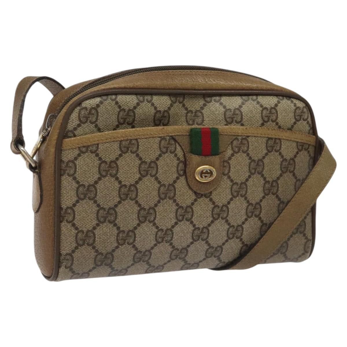 Gucci GUCCI GG Supreme Web Sherry Line Shoulder Bag Pvc Beige 116 Size ONE SIZE - 1 Thumbnail