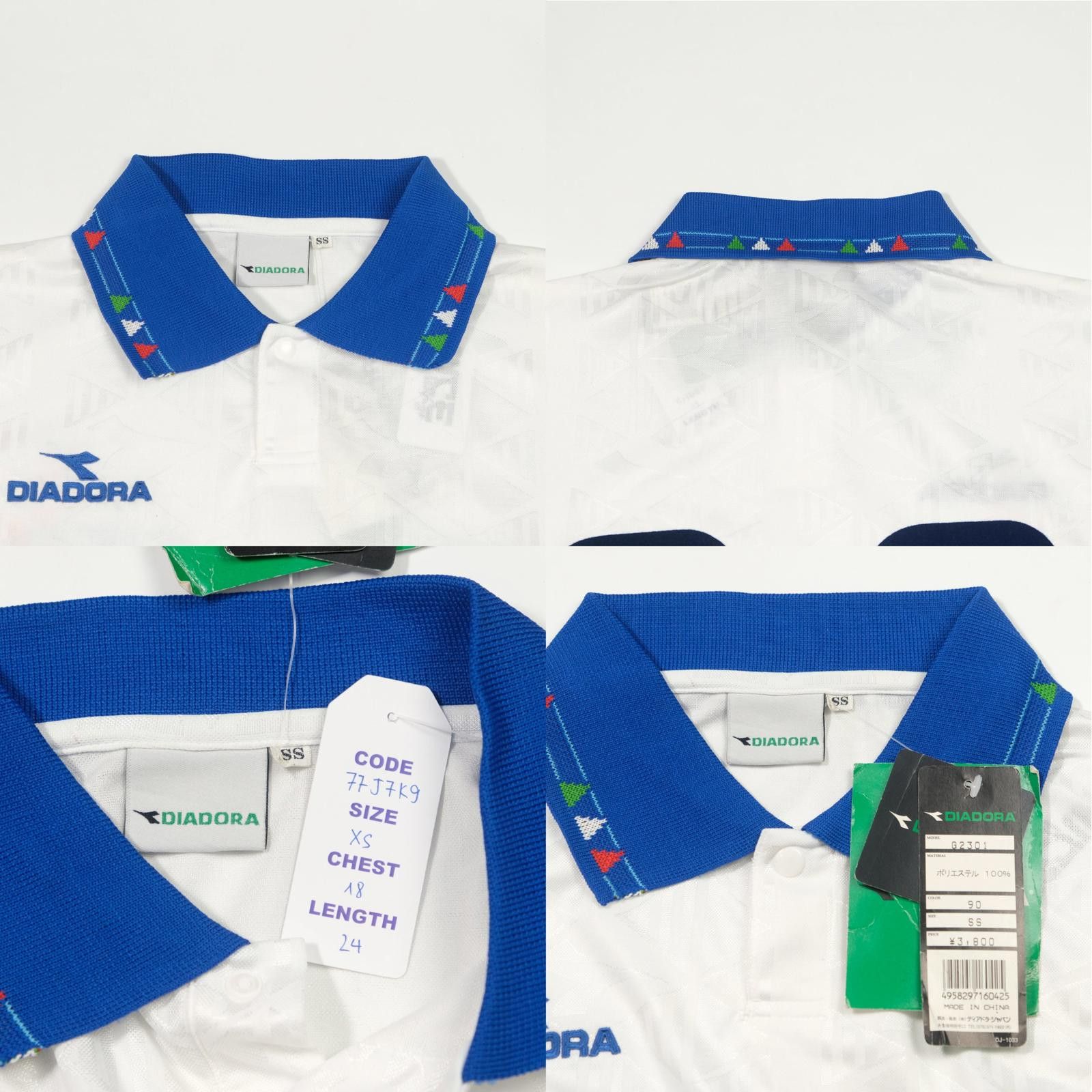 Diadora 1994 Italy Away Shirt Template BNWT (XS) Size US XS / EU 42 / 0 - 4 Thumbnail