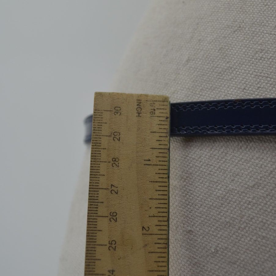Other Navy Blue Skinny Dress Belt Faux Leather Minimalist Large Size ONE SIZE - 9 Thumbnail
