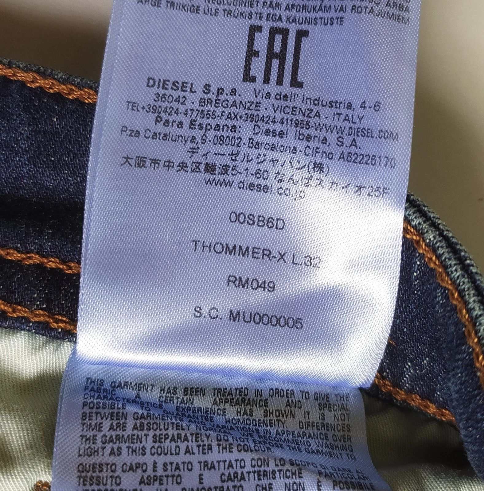Diesel Diesel THOMMER-X-RM049 Men's Jean T 9965 Size US 28 / EU 44 - 6 Thumbnail