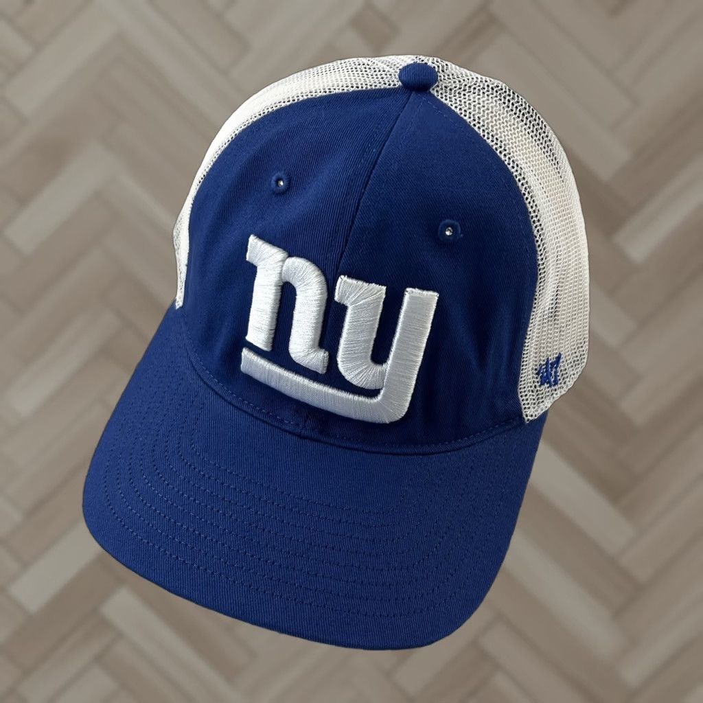 47 47 Brand New York Giants Trucker Adjustable Snapback Hat Men's Blue Hat Size ONE SIZE - 1 Thumbnail